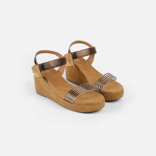 Mochi Women Antic-gold Casual Sandals (SKU: 34-419-28-36)
