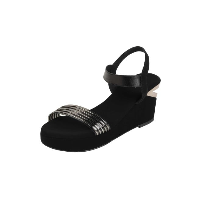 Mochi Women Black Casual Sandals (SKU: 34-419-11-36)