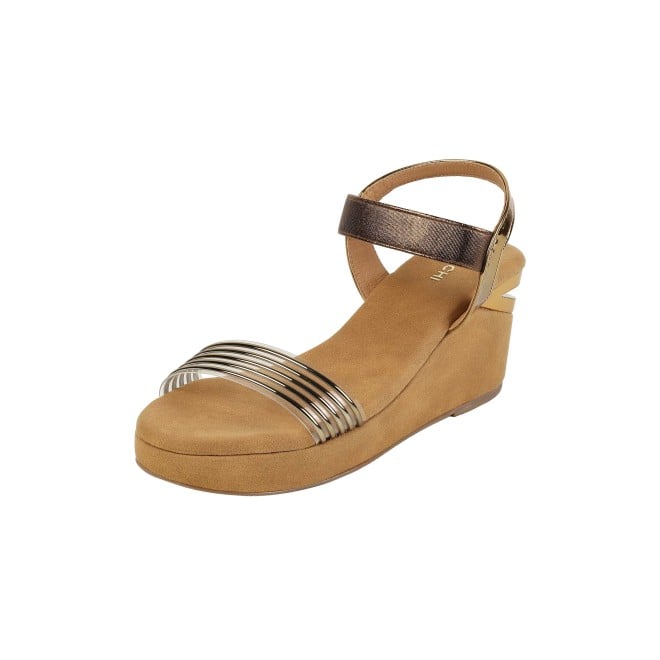Mochi Women Antic-gold Casual Sandals (SKU: 34-419-28-36)