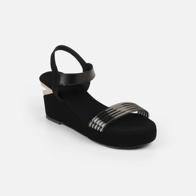 Mochi Women Black Casual Sandals (SKU: 34-419-11-36)