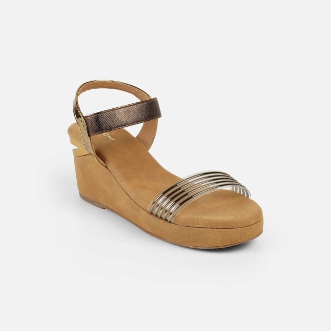 Mochi Women Antic-gold Casual Sandals (SKU: 34-419-28-36)