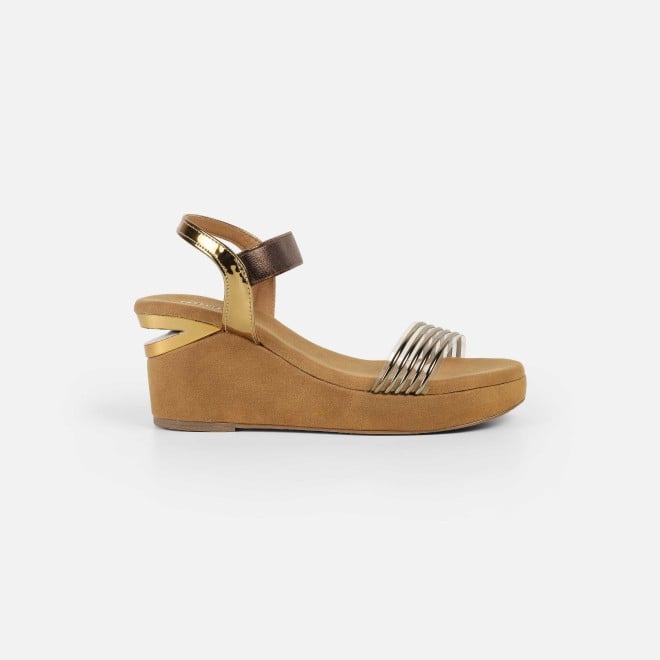 Mochi Women Antic-gold Casual Sandals (SKU: 34-419-28-36)
