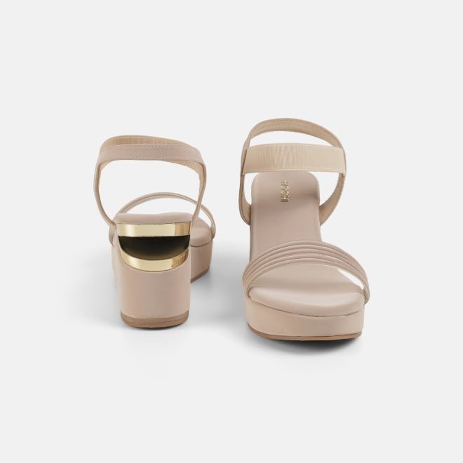 Mochi Women Beige Casual Sandals (SKU: 34-419-20-36)