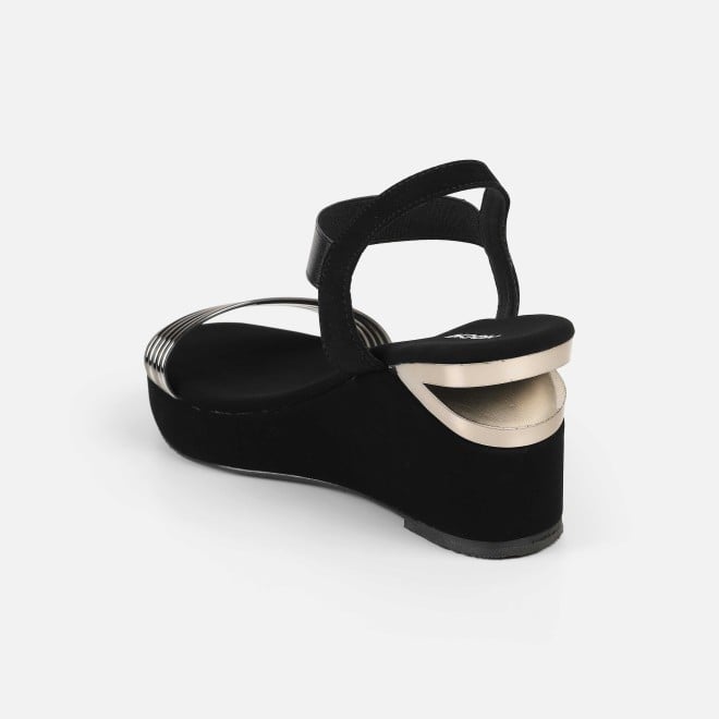 Mochi Women Black Casual Sandals (SKU: 34-419-11-36)