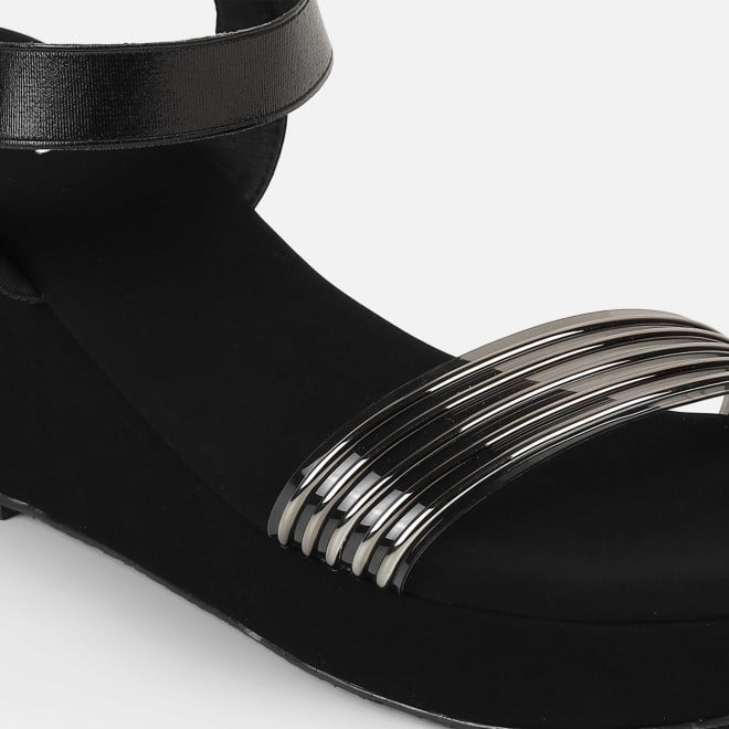 Mochi Women Black Casual Sandals (SKU: 34-419-11-36)