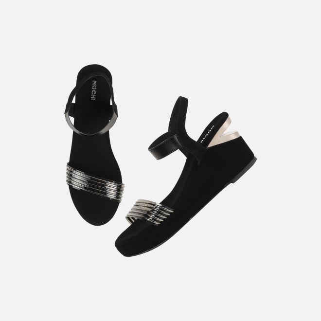 Mochi Women Black Casual Sandals (SKU: 34-419-11-36)