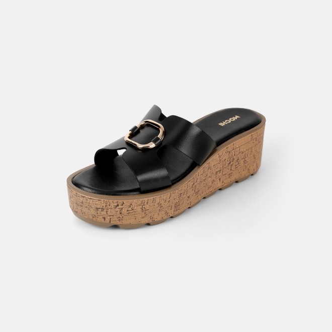 Mochi Women Black Casual Slip Ons (SKU: 34-420-11-35)