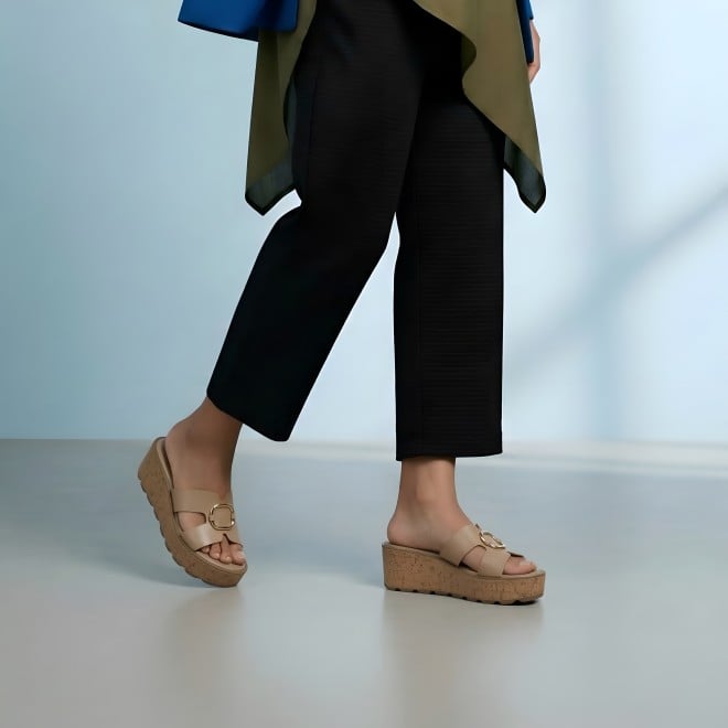 Mochi Women Beige Casual Slip Ons (SKU: 34-420-20-35)