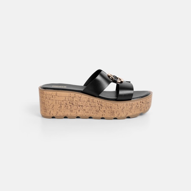 Mochi Women Black Casual Slip Ons (SKU: 34-420-11-35)