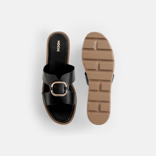 Mochi Women Black Casual Slip Ons (SKU: 34-420-11-35)