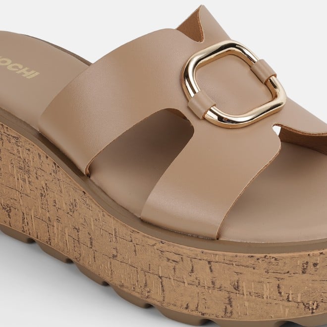 Mochi Women Beige Casual Slip Ons (SKU: 34-420-20-35)