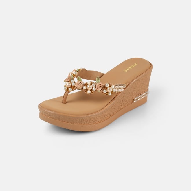 Mochi Women Antic-gold Casual Slip Ons (SKU: 34-421-28-36)