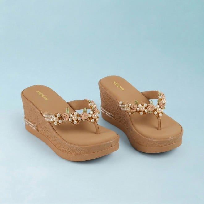 Mochi Women Antic-gold Casual Slip Ons (SKU: 34-421-28-36)