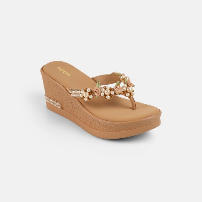 Mochi Women Antic-gold Casual Slip Ons (SKU: 34-421-28-36)