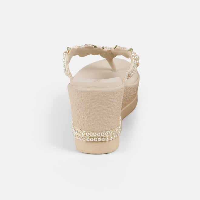 Mochi Women Beige Casual Slip Ons (SKU: 34-421-20-36)