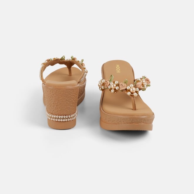 Mochi Women Antic-gold Casual Slip Ons (SKU: 34-421-28-36)