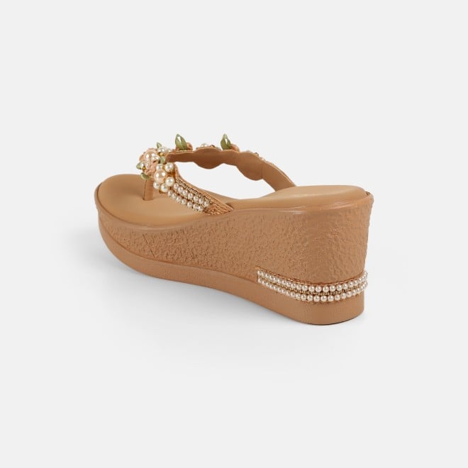 Mochi Women Antic-gold Casual Slip Ons (SKU: 34-421-28-36)