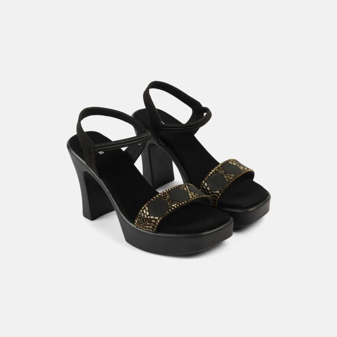 Mochi Women Black Casual Sandals (SKU: 34-422-11-36)