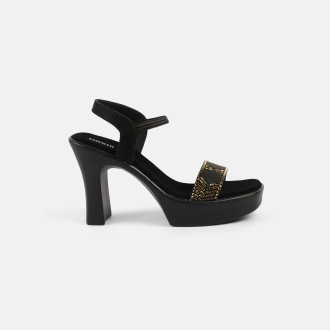 Mochi Women Black Casual Sandals (SKU: 34-422-11-36)