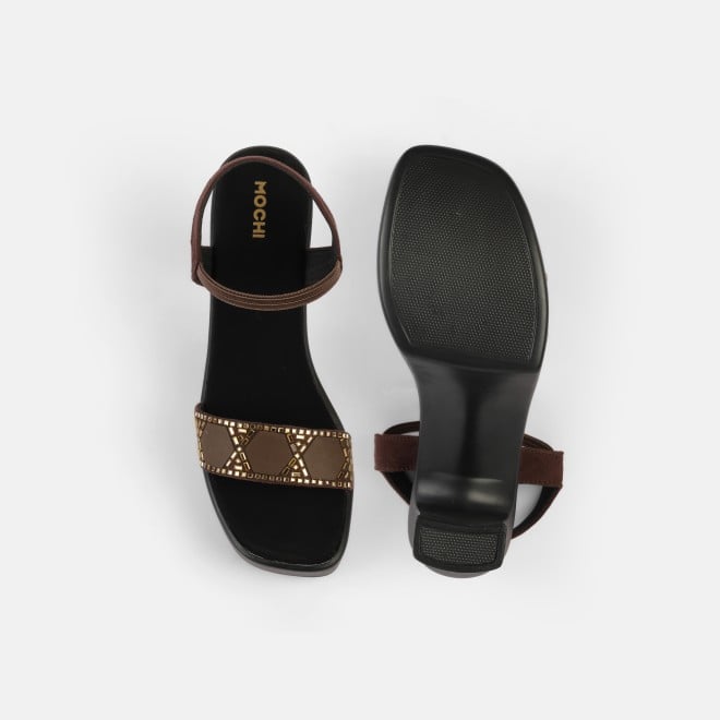 Mochi Women Brown Casual Sandals (SKU: 34-422-12-36)