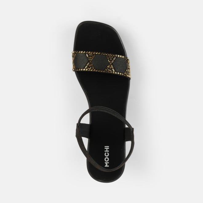 Mochi Women Black Casual Sandals (SKU: 34-422-11-36)