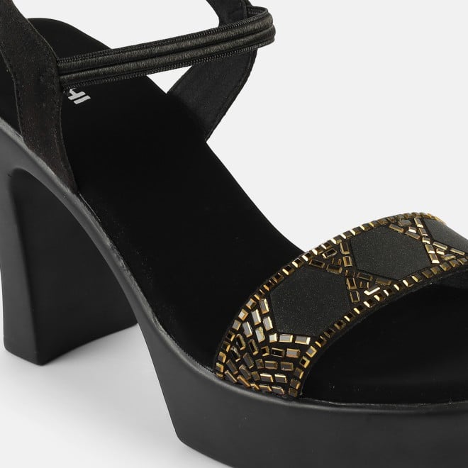 Mochi Women Black Casual Sandals (SKU: 34-422-11-36)
