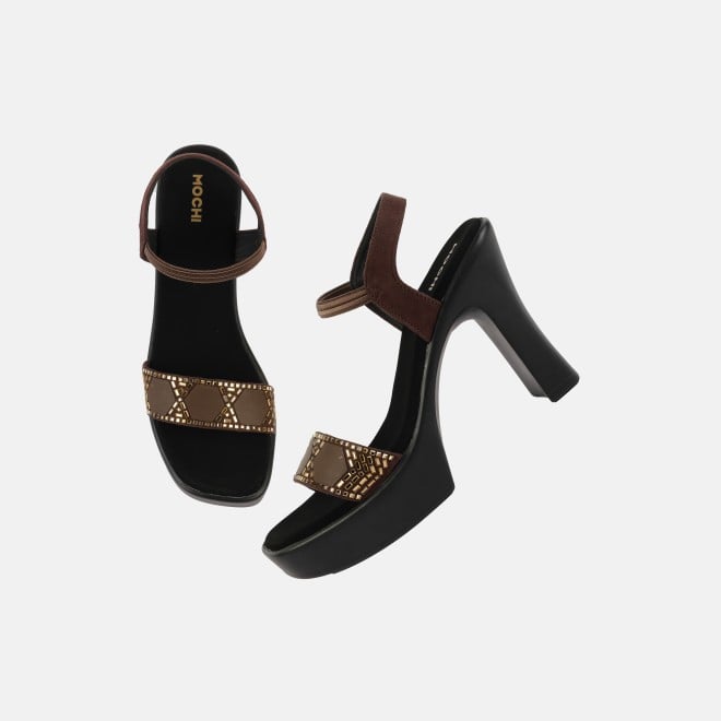 Mochi Women Brown Casual Sandals (SKU: 34-422-12-36)