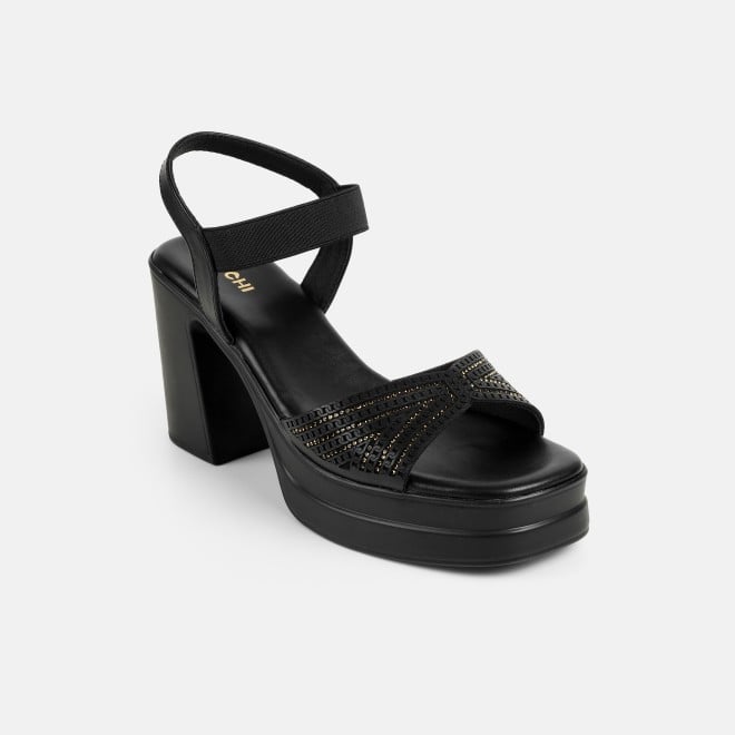Mochi Women Black Casual Sandals (SKU: 34-423-11-36)