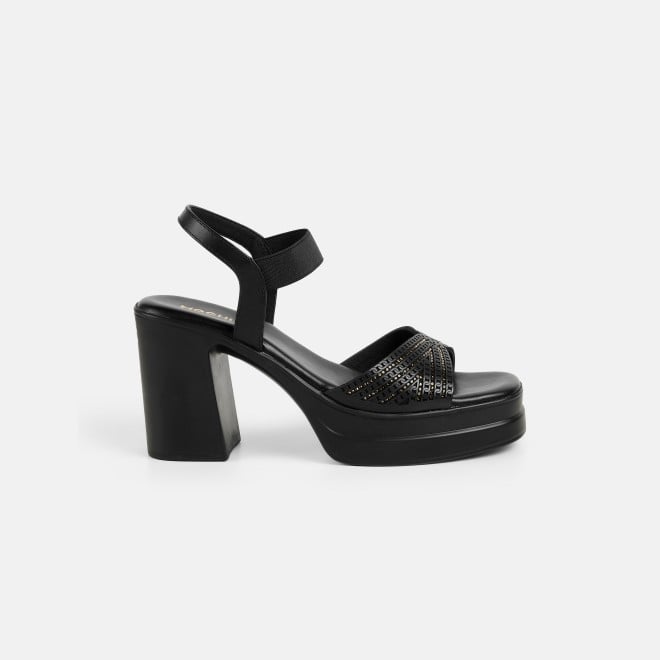 Mochi Women Black Casual Sandals (SKU: 34-423-11-36)