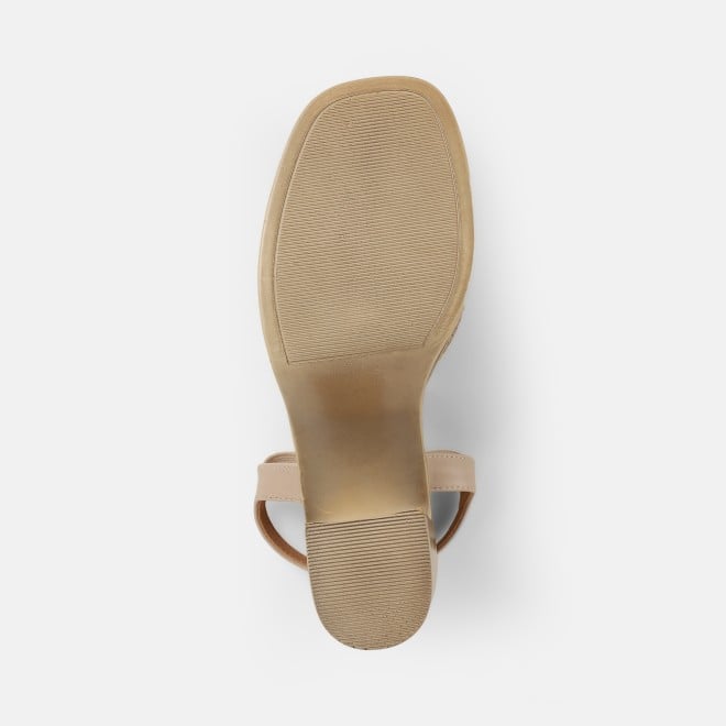 Mochi Women Beige Casual Sandals (SKU: 34-423-20-36)