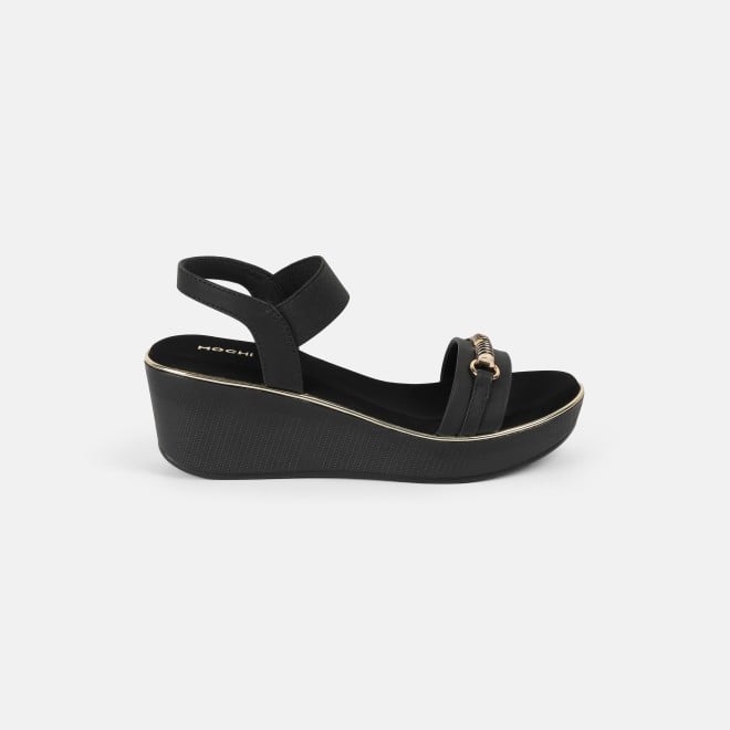 Mochi Women Black Casual Sandals (SKU: 34-424-11-36)