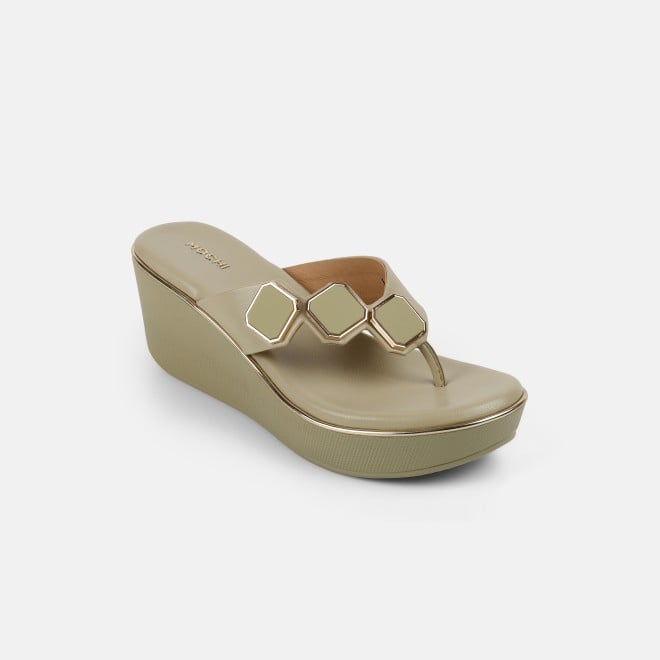 Mochi Women Green Casual Slippers (SKU: 34-425-21-36)