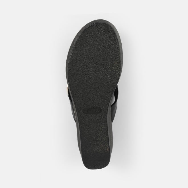 Mochi Women Black Casual Slippers (SKU: 34-425-11-36)