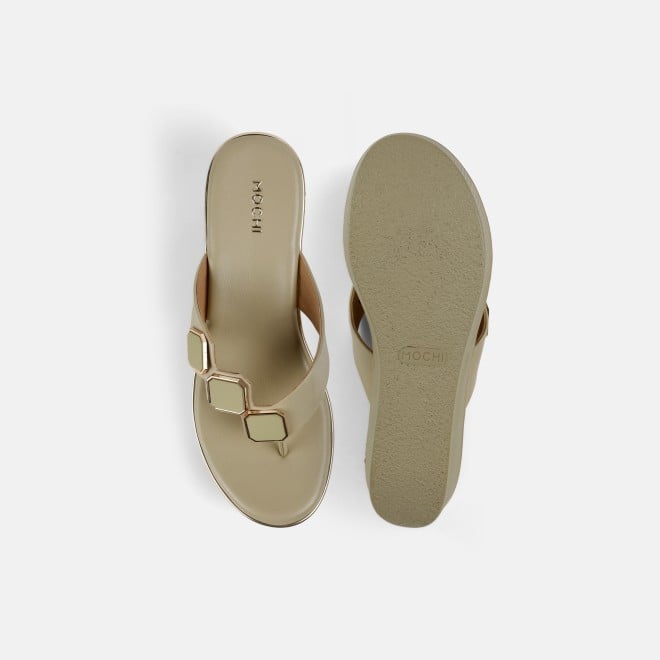 Mochi Women Green Casual Slippers (SKU: 34-425-21-36)