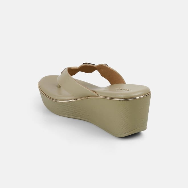 Mochi Women Green Casual Slippers (SKU: 34-425-21-36)