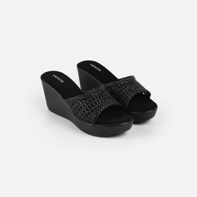 Mochi Women Black Casual Slip Ons (SKU: 34-428-11-36)