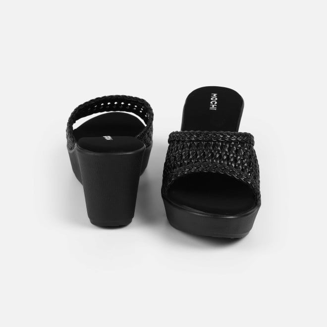 Mochi Women Black Casual Slip Ons (SKU: 34-428-11-36)
