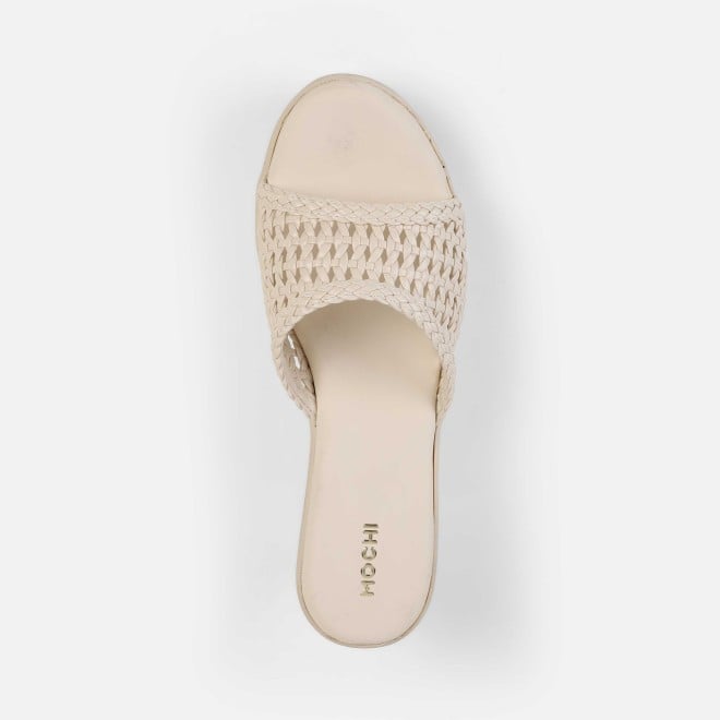 Mochi Women Off-white Casual Slip Ons (SKU: 34-428-66-36)