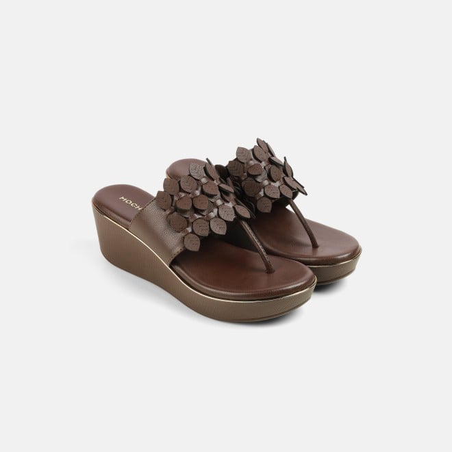 Mochi Women Brown Casual Slip Ons (SKU: 34-435-12-36)