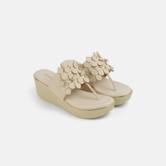 Mochi Women Beige Casual Slip Ons (SKU: 34-435-20-35)