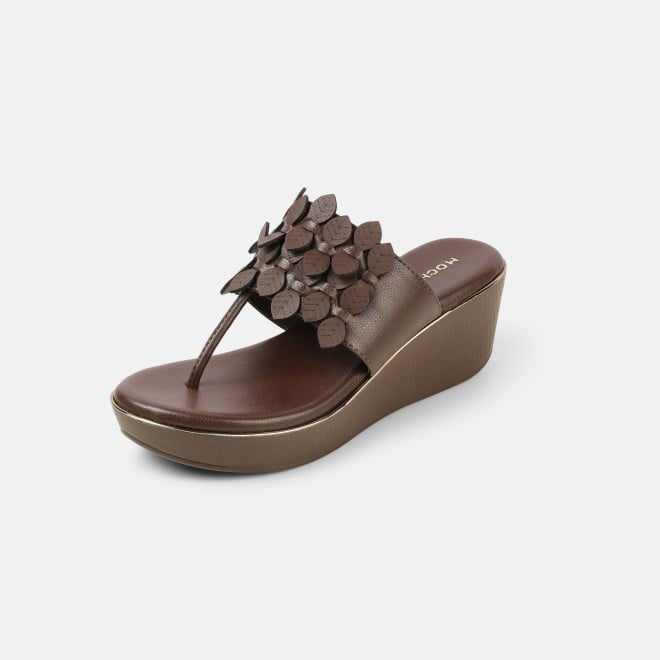 Mochi Women Brown Casual Slip Ons (SKU: 34-435-12-36)