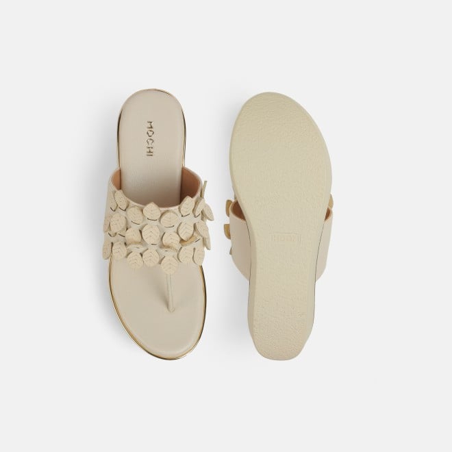 Mochi Women Beige Casual Slip Ons (SKU: 34-435-20-35)