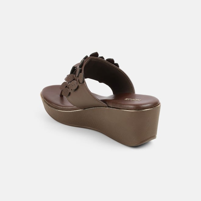 Mochi Women Brown Casual Slip Ons (SKU: 34-435-12-36)