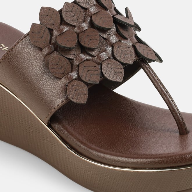 Mochi Women Brown Casual Slip Ons (SKU: 34-435-12-36)