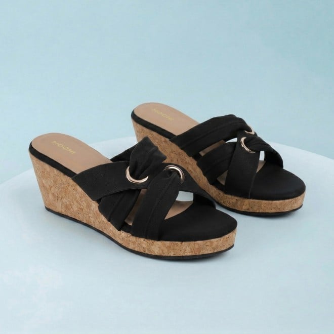 Mochi Women Black Casual Slip Ons (SKU: 34-438-11-36)