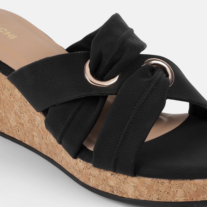 Mochi Women Black Casual Slip Ons (SKU: 34-438-11-36)