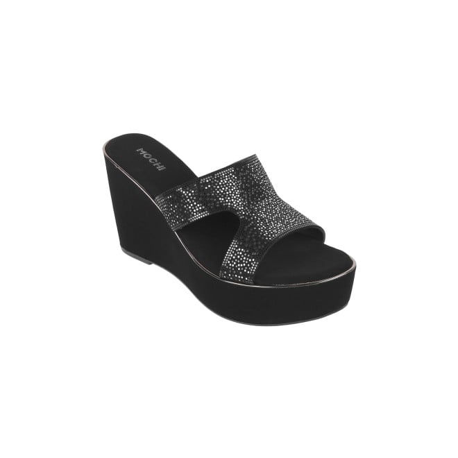 Mochi Women Black Casual Slip Ons (SKU: 34-53-11-37)