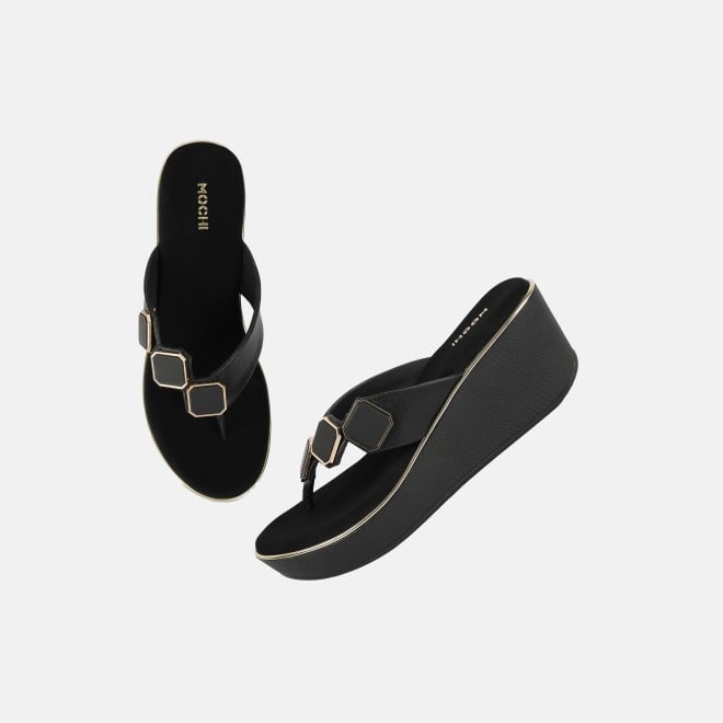 Mochi Women Black Casual Slippers (SKU: 34-800425-11-36)