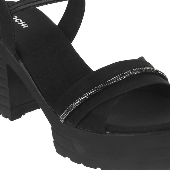 Mochi Women Black Casual Sandals (SKU: 34-900311-11-38)