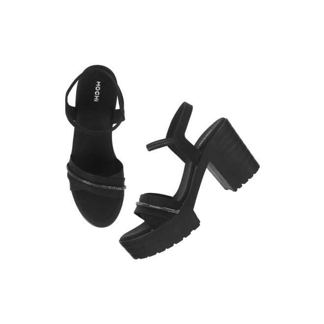 Mochi Women Black Casual Sandals (SKU: 34-900311-11-38)